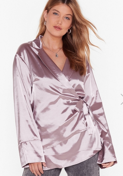 Tops - GIFTED! Stunning PLUS Satin Blouse